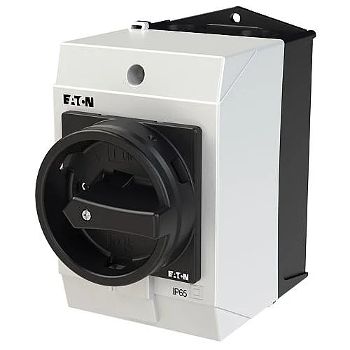 207164 - Main switch, T0, 20 A, surface mounting, 4 contact unit(s), 8-pole, STOP function, With black rotary handle and locking ring, Lockable in the 0 (Off) position - 1