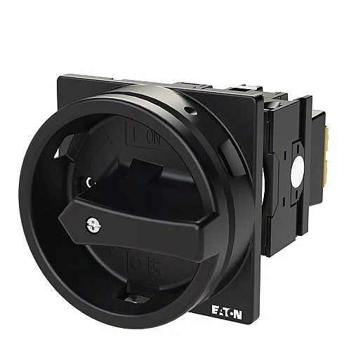 207401 - Main switch, T0, 20 A, flush mounting, 2 contact unit(s), 3 pole + N, STOP function, With black rotary handle and locking ring, Lockable in the 0 (Off) position - 1