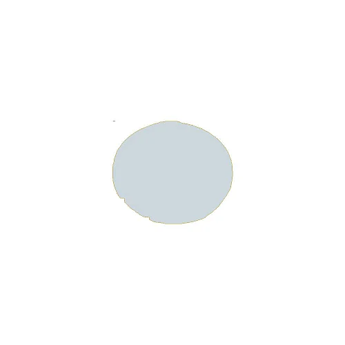 216441 - Button lens, flat white, blank - 1
