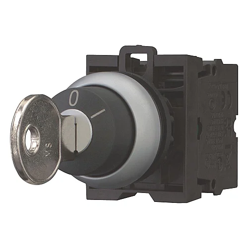 216517 - Key-operated actuator, RMQ-Titan, maintained, Not suitable for master key systems, 2 positions, Key withdrawable in position I, Bezel: titanium - 1