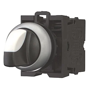 216520 - Changeover switch, RMQ-Titan, With thumb-grip, maintained, 3 positions, 2 N/O, Bezel: titanium - Eaton
