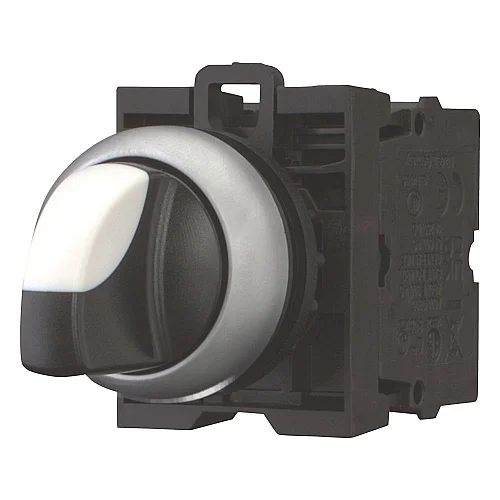 216520 - Changeover switch, RMQ-Titan, With thumb-grip, maintained, 3 positions, 2 N/O, Bezel: titanium - 1