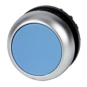 216623 - Pushbutton, RMQ-Titan, Flat, maintained, Blue, Blank, Bezel: titanium - Eaton