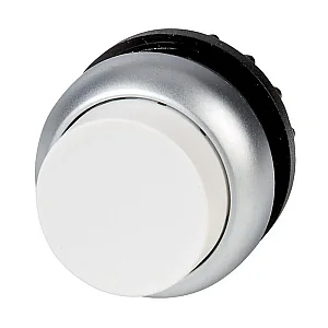 216638 - Pushbutton, RMQ-Titan, Extended, momentary, White, Blank, Bezel: titanium - Eaton