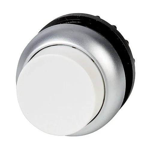 216638 - Pushbutton, RMQ-Titan, Extended, momentary, White, Blank, Bezel: titanium - 1