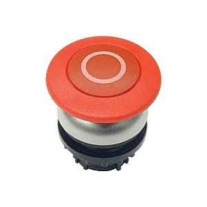 216720 - Mushroom actuator, RMQ-Titan, Mushroom, momentary, Mushroom red, red, inscribed, Bezel: titanium - Eaton