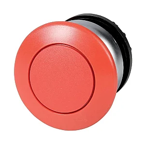 216745 - Mushroom actuator, RMQ-Titan, Mushroom, maintained, Mushroom red, red, Blank, Bezel: titanium - Eaton