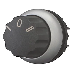216861 - Changeover switch, RMQ-Titan, With rotary head, momentary, 3 positions, inscribed, Bezel: titanium - Eaton
