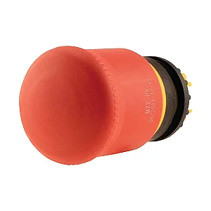 216876 - Emergency stop/emergency switching off pushbutton, RMQ-Titan, Mushroom-shaped, 38 mm, Non-illuminated, Pull-to-release function, Red, yellow, RAL 3000 - Eaton