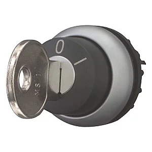 216900 - Key-operated actuator, RMQ-Titan, Key operated, maintained, Not suitable for master key systems, 3 positions, Key withdrawable in position 0, I, II, Bezel: titanium - Eaton