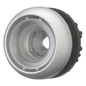 216942 - Illuminated pushbutton actuator, RMQ-Titan, Flush, momentary, White, inscribed 1, Bezel: titanium - Eaton