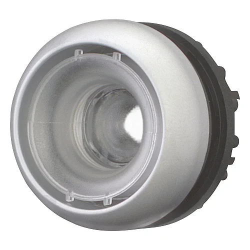216942 - Illuminated pushbutton actuator, RMQ-Titan, Flush, momentary, White, inscribed 1, Bezel: titanium - 1