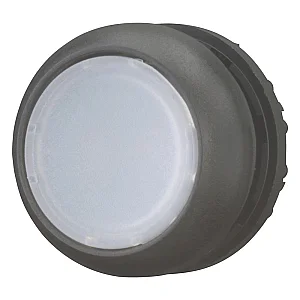 216945 - Illuminated pushbutton actuator, RMQ-Titan, Flush, maintained, White, Blank, Bezel: black - Eaton