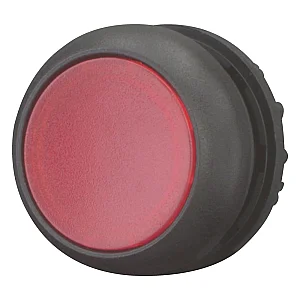 216947 - Illuminated pushbutton actuator, RMQ-Titan, Flush, maintained, red, Blank, Bezel: black - Eaton