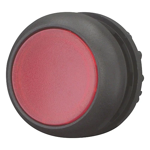216947 - Illuminated pushbutton actuator, RMQ-Titan, Flush, maintained, red, Blank, Bezel: black - 1