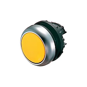 216965 - Illuminated pushbutton actuator, RMQ-Titan, Extended, momentary, White, Blank, Bezel: titanium - Eaton