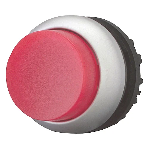 216967 - Illuminated pushbutton actuator, RMQ-Titan, Extended, momentary, red, Blank, Bezel: titanium - 1