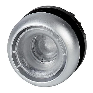 216968 - Illuminated pushbutton actuator, RMQ-Titan, Extended, momentary, red, Blank, Bezel: black - Eaton