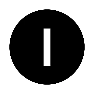 218166 - Button plate, flat black, I - Eaton