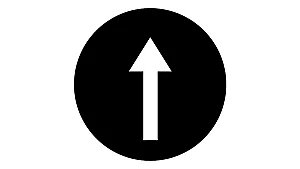 218173 - Button plate, flat black, arrow symbol - Eaton