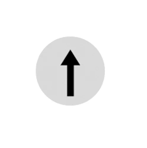 218305 - Button lens, flat white, arrow symbol - 1