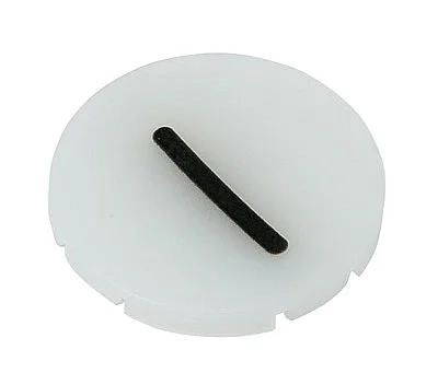 218307 - Button lens, flat white, symbol manual operation - 1