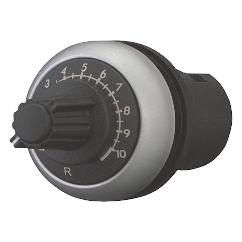 229493 - Potentiometer, Classical, M22, 22.5 mm, R 100 kΩ, P 0.5 W, Bezel: titanium - 1