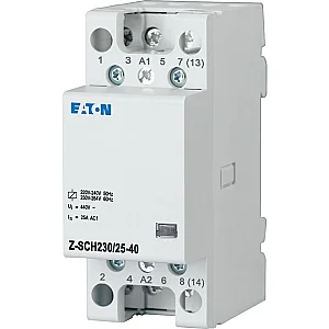 248850 - Installation contactor, 24VAC/50Hz, 2N/O+2N/C, 25A, 2HP - Eaton