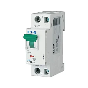 262746 - Pl7-c6/1n - Miniature Circuit Breaker (mcb), 6 A, 1p+n, Characteristic: C - Eaton
