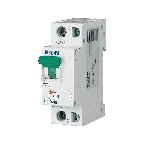 262746 - Pl7-c6/1n - Miniature Circuit Breaker (mcb), 6 A, 1p+n, Characteristic: C - 1