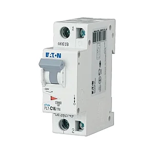 262749 - Pl7-c16/1n - Miniature Circuit Breaker (mcb), 16 A, 1p+n, Characteristic: C - Eaton