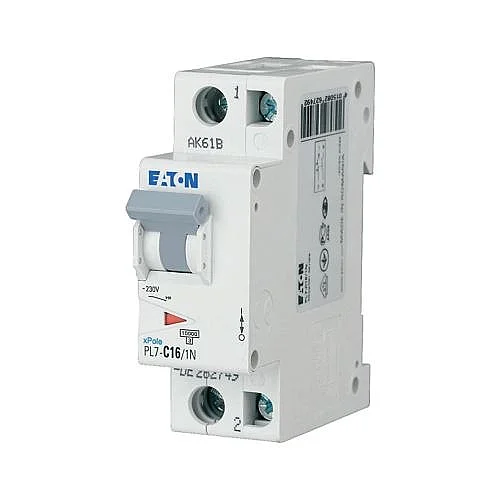 262749 - Pl7-c16/1n - Miniature Circuit Breaker (mcb), 16 A, 1p+n, Characteristic: C - 1