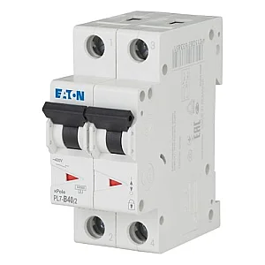 262769 - Pl7-b40/2 - Miniature Circuit Breaker (mcb), 40 A, 2p, Characteristic: B - Eaton