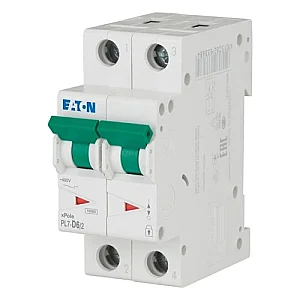 263368 - Pl7-d6/2 - Miniature Circuit Breaker (mcb), 6 A, 2p, Characteristic: D - Eaton