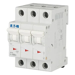 263400 - Pl7-b50/3 - Miniature Circuit Breaker (mcb), 50 A, 3p, Characteristic: B - Eaton