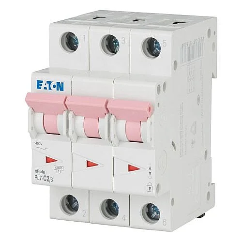 263404 - Pl7-c2/3 - Miniature Circuit Breaker (mcb), 2 A, 3p, Characteristic: C - 1