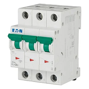 263406 - Pl7-c6/3 - Miniature Circuit Breaker (mcb), 6 A, 3p, Characteristic: C - Eaton