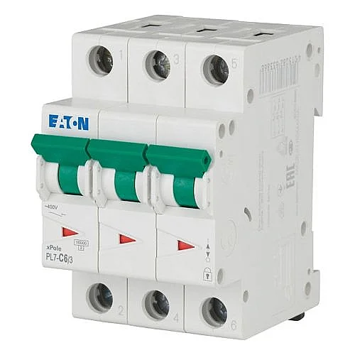 263406 - Pl7-c6/3 - Miniature Circuit Breaker (mcb), 6 A, 3p, Characteristic: C - 1