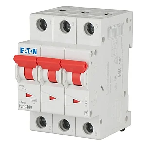 263407 - Pl7-c10/3 - Miniature Circuit Breaker (mcb), 10 A, 3p, Characteristic: C - Eaton