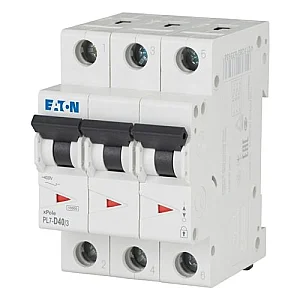 263425 - Pl7-d40/3 - Miniature Circuit Breaker (mcb), 40 A, 3p, Characteristic: D - Eaton