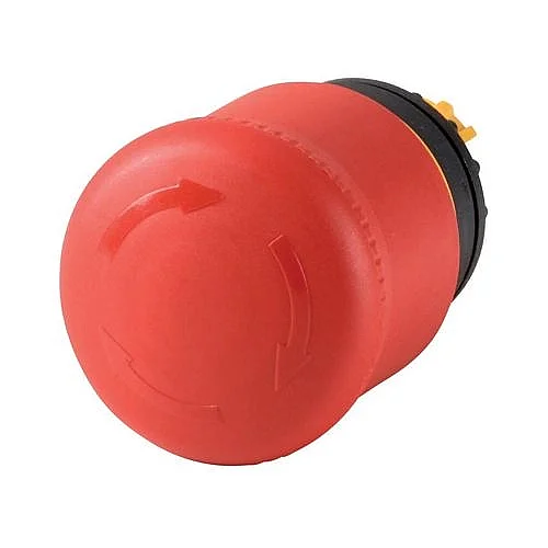 263467 - Emergency stop/emergency switching off pushbutton, RMQ-Titan, Mushroom-shaped, 38 mm, Non-illuminated, Turn-to-release function, Red, yellow, RAL 3000 - 1