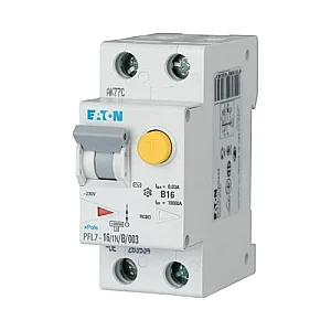 263538 - Pfl7-16/1n/c/003-a-de - Rcd/mcb Combination, 16 A, 30 Ma, Mcb Trip Characteristic: C, 1p+n, Rcd Trip Characteristic: A - Eaton