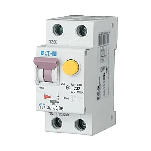 263555 - Pfl7-32/1n/c/003-de - Rcd/mcb Combination, 32 A, 30 Ma, Mcb Trip Characteristic: C, 1p+n, Rcd Trip Characteristic: Ac - Eaton