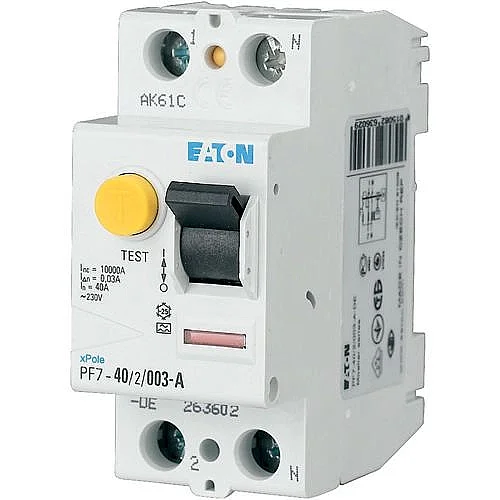 263579 - Pf7-40/2/003-de - Residual Current Circuit Breaker (rccb), 40a, 2 P, 30ma, Type Ac - 1