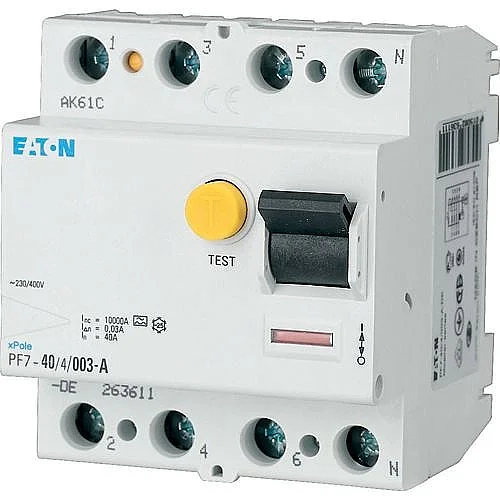 263594 - Pf7-80/4/003-de - Residual Current Circuit Breaker (rccb), 80a, 4 P, 30ma, Type Ac - 1