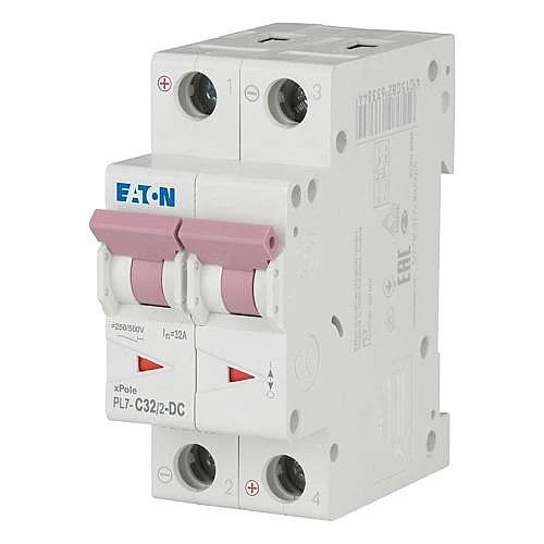 264905 - Pl7-c32/2-dc - Miniature Circuit Breaker (mcb), 32 A, 2p, Characteristic: C, Dc - 1