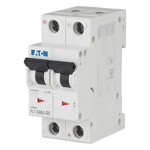 264906 - Pl7-c40/2-dc - Miniature Circuit Breaker (mcb), 40 A, 2p, Characteristic: C, Dc - 1