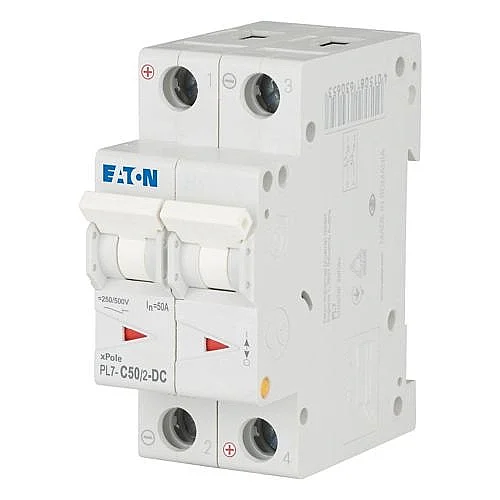 264907 - Pl7-c50/2-dc - Miniature Circuit Breaker (mcb), 50 A, 2p, Characteristic: C, Dc - 1