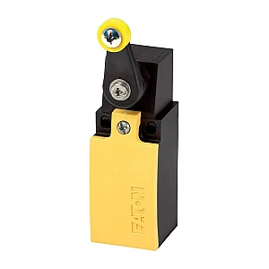 266111 - Position switch, Rotary lever, Complete unit, 1 N/O, 1 NC, Cage Clamp, Yellow, Insulated material, -25 - +70 °C, EN 50047 Form A - Eaton