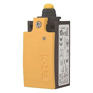 266121 - Safety position switch, LSE, Position switch with electronically adjustable operating point, Basic device, expandable, 1 N/O, 1 NC, Yellow, Insulated material, Cage Clamp, -25 - +70 °C - Eaton